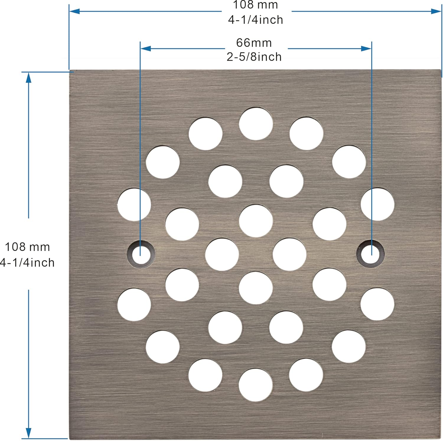 Square 425 Inch Screw-in Shower Drain Cover Replacement