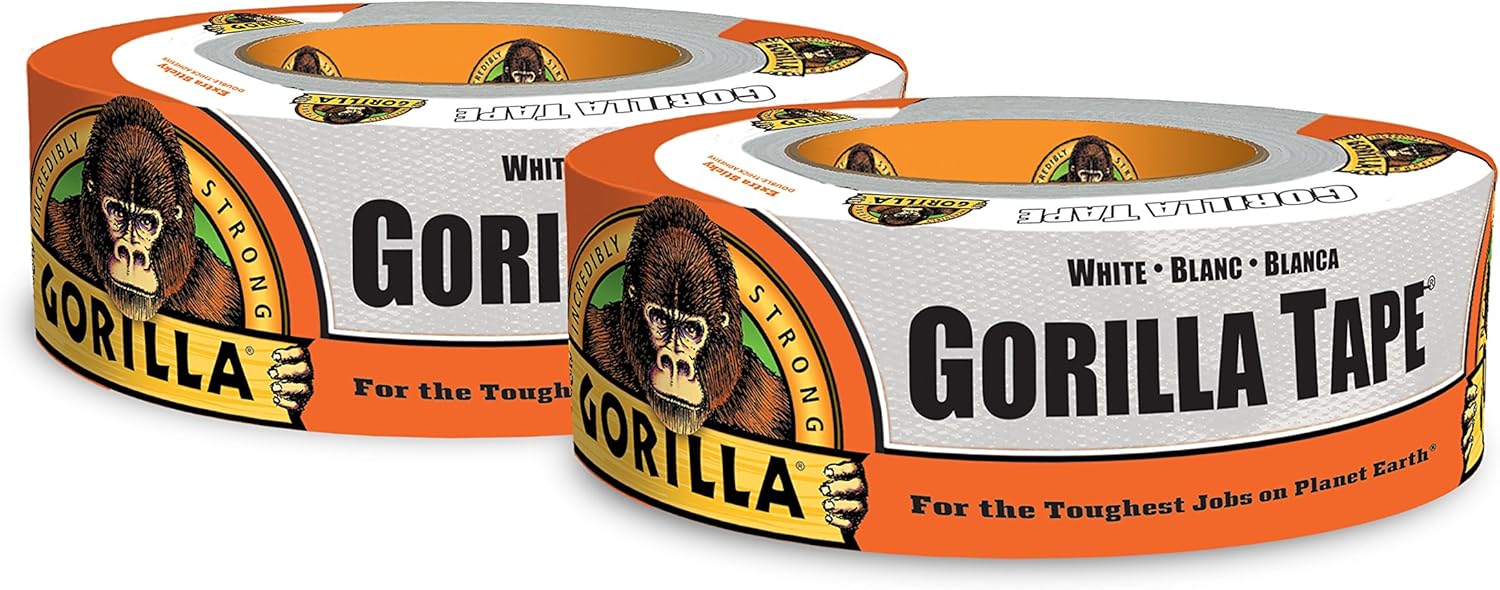 Gorilla White Duct Tape 30 Yard Roll Pack of 2