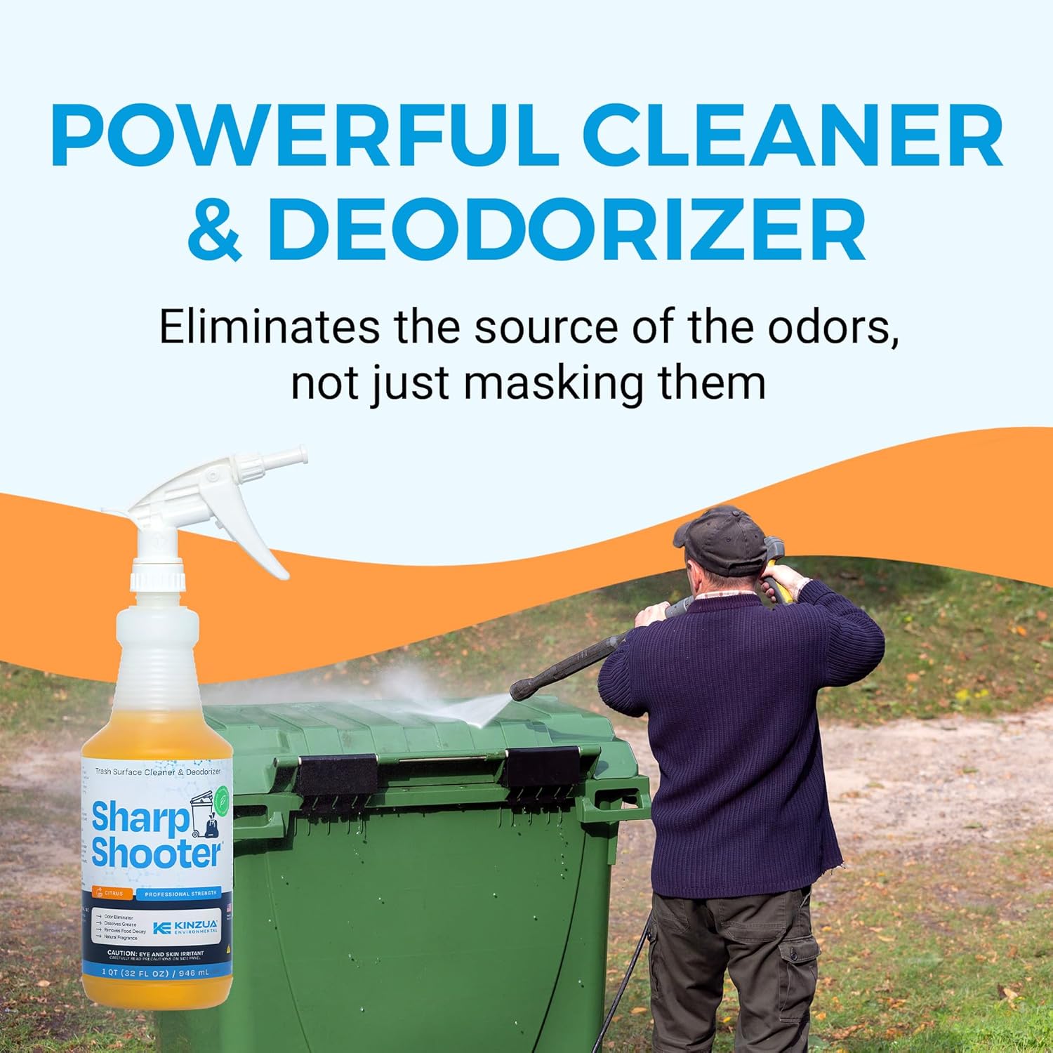 KINZUA Sharpshooter Heavy-Duty Deodorizer Degreaser 32 oz