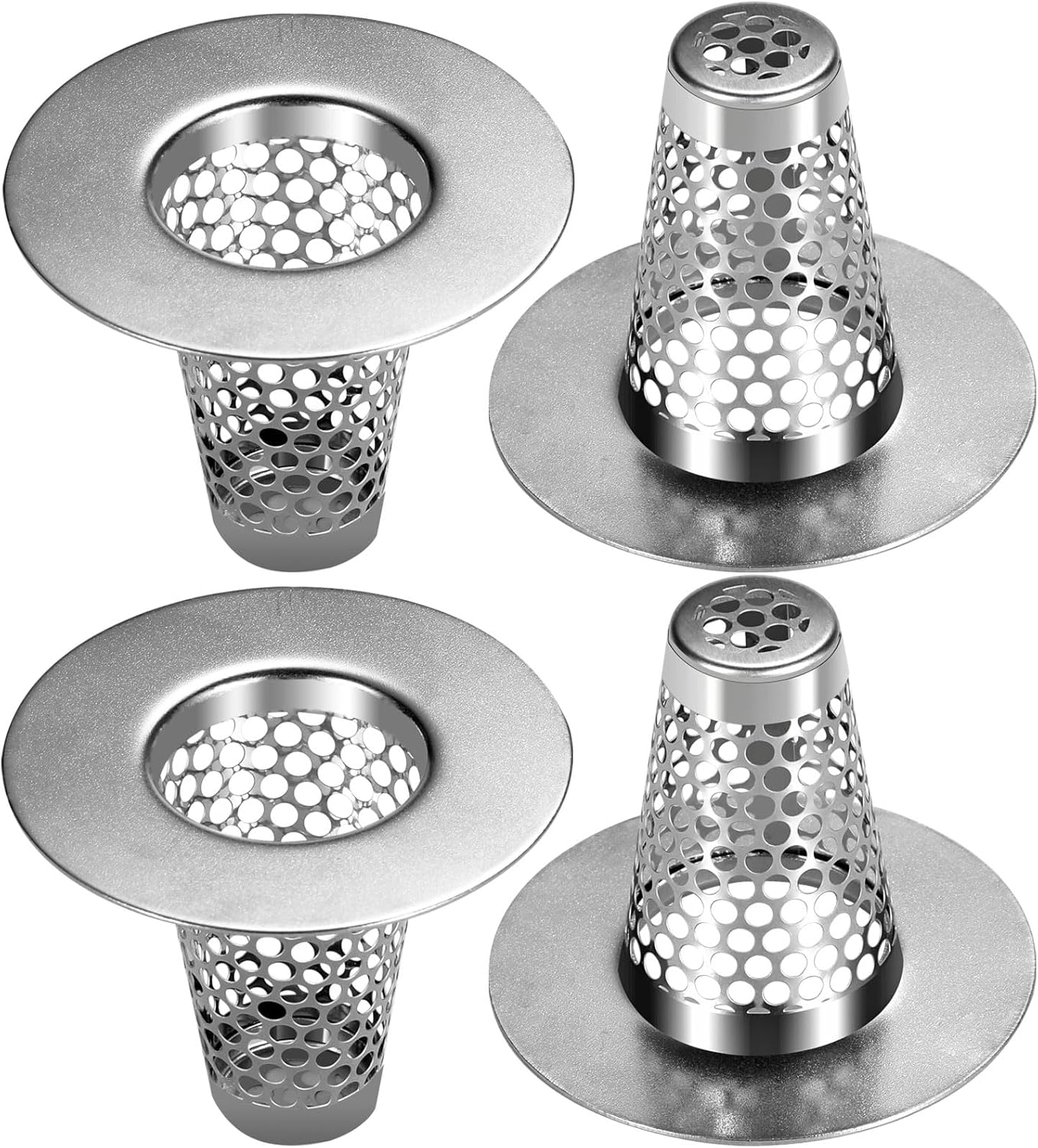 Anteecana 4PCS Stainless Steel Drain Strainer for Bathroom Sink