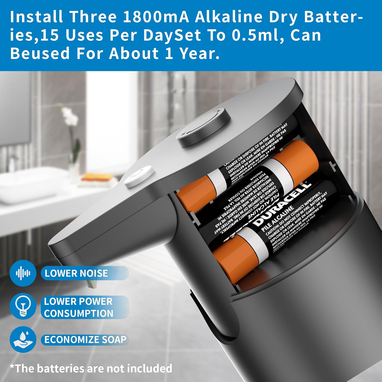 Aunmaon Automatic Touchless Hand Soap Dispenser with 15 Levels Adjustment