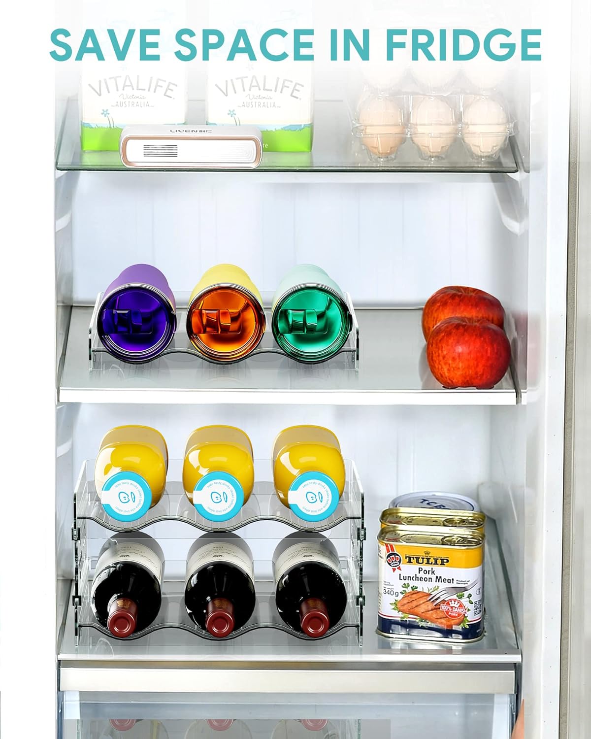 Areforic 3-Pack Stackable Water Bottle Organizer