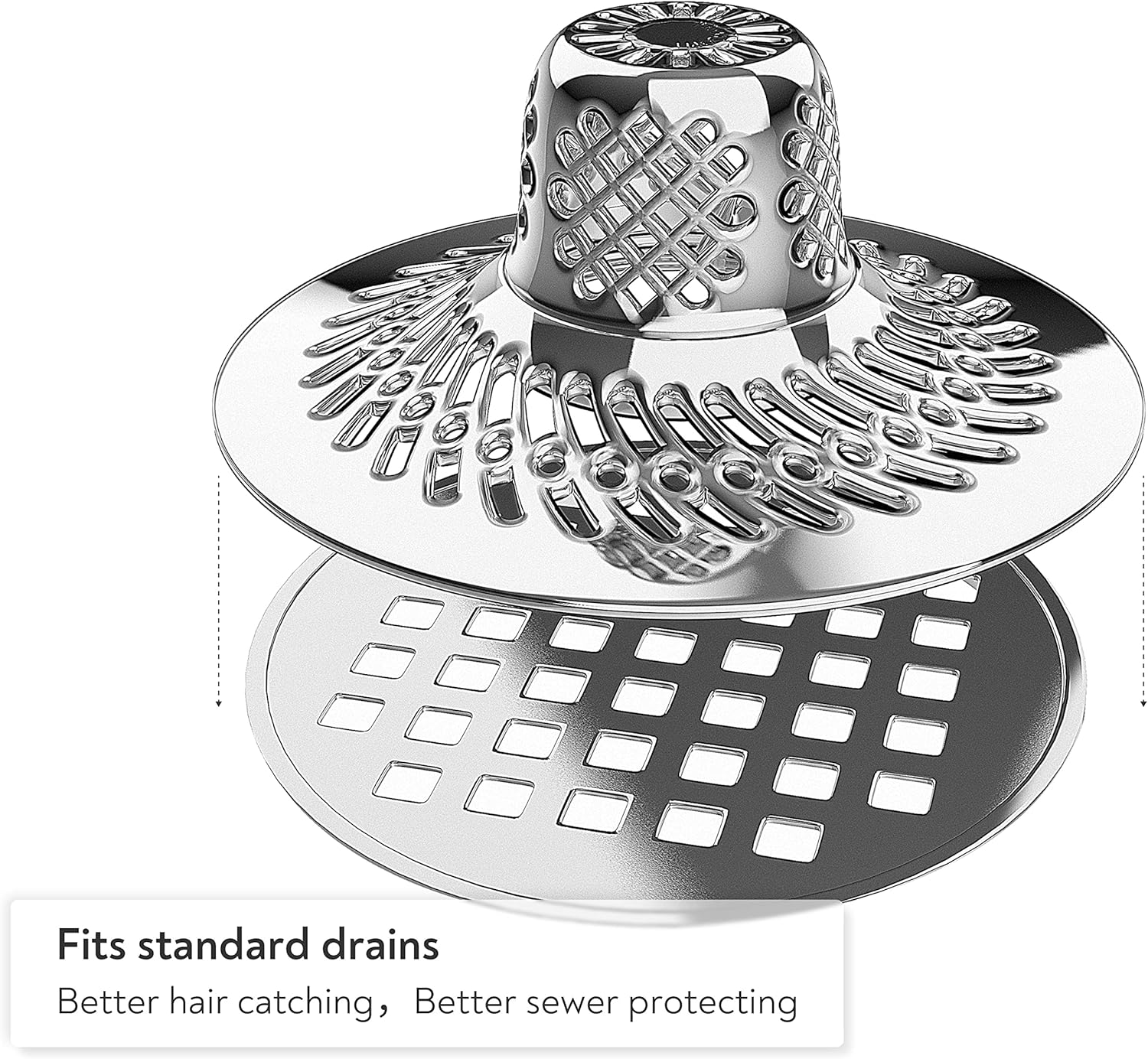 PRIMSOPH Shower Drain Hair Catcher Pop Up Strainer