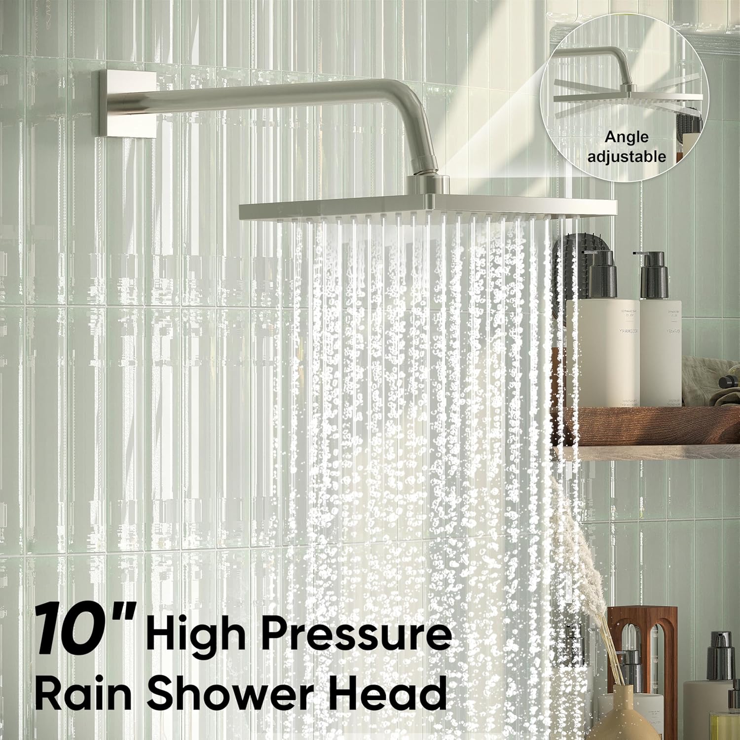 Esnbia Bathtub Shower Faucet Set with Rain and Handheld Heads