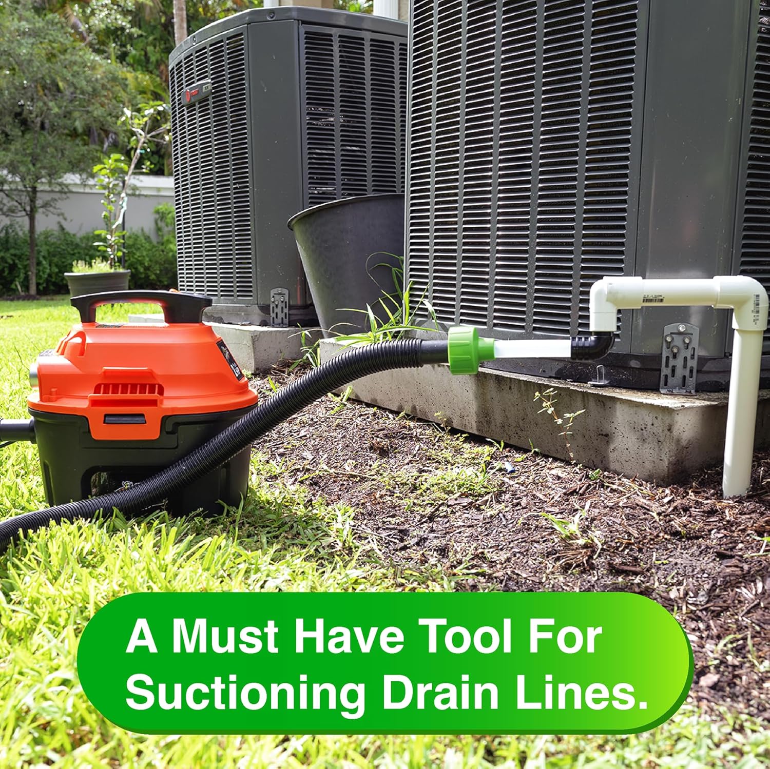 EZVAC Universal AC Drain Line Cleaner Adapter